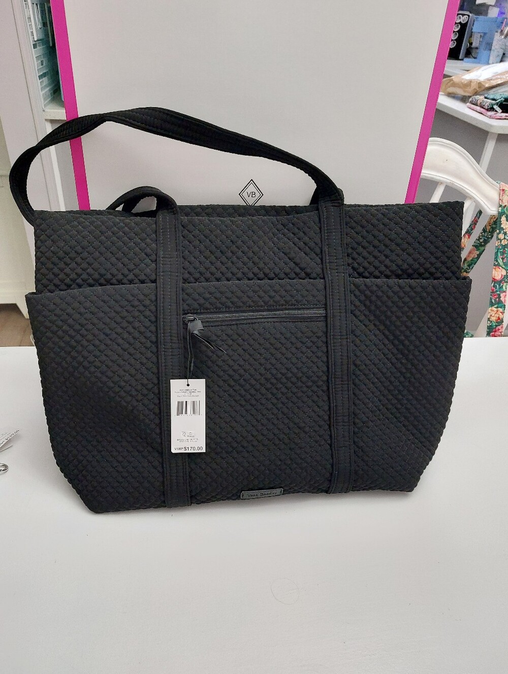 Vera Bradley Laptop Commuter Tote Classic Black NWT